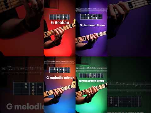 ⚠️4 Minor Scales Every Bassist Should Know! | Aeolian, Harmonic, Melodic & Pentatonic