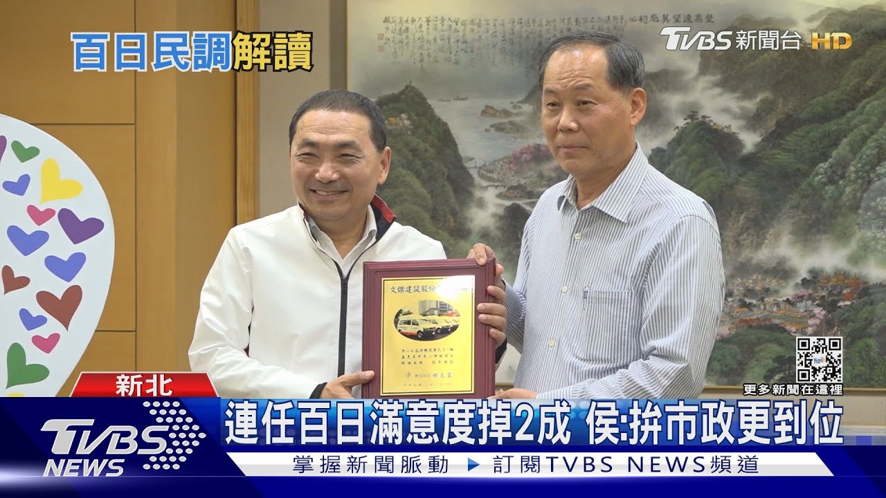 上任百日TVBS民調 侯滿意度大跌近2成