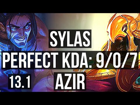 SYLAS vs AZIR (MID) | 9/0/7, Legendary, 300+ games | EUW Grandmaster | 13.1