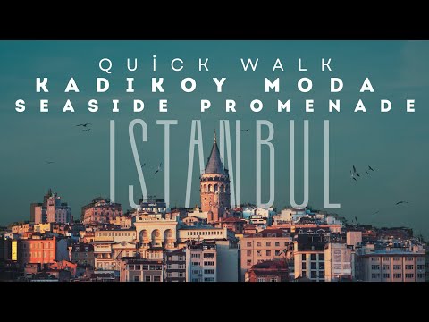 ISTANBUL IN 4K | Quick Walk - Moda Seaside Promenade, Kadıköy