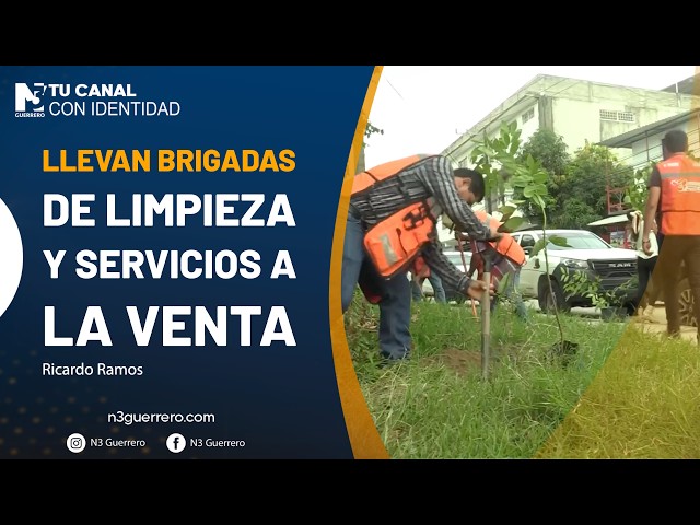 Llevan brigadas de limpieza y servicios a La Venta