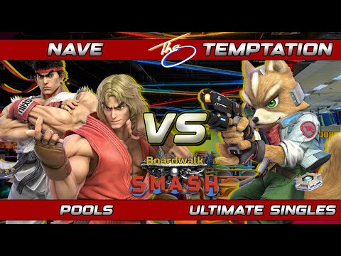 BWS #99 - Nave (Ken, Ryu) Vs. Temptation (Fox) Super Smash Bros Ultimate SSBU Boardwalk Smash