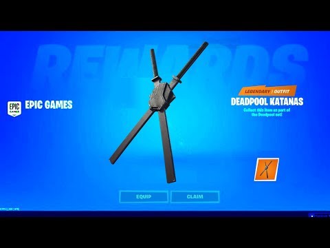 How To Get *FREE* DEADPOOL KATANAS Backbling! Fortnite FREE Deadpool Skin Pickaxe RELEASE DATE