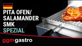 Four pita électrique / Salamandre à levage SPÉCIAL - 3 kW - 220 volts - éléments chauffants réglables en hauteur