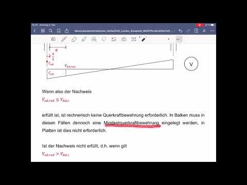 Massivbaukonstruktionen, Vorlesung 3 - Wiederholung Querkraft, Verankerung, Anschluss Druckgurt