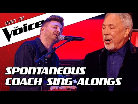 TOP 10 | SURPRISE Coach SING ALONGS during the Blind Auditions in The Voice