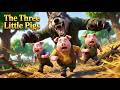 The Three Little Pigs Run From The Big Bad Wolf Fairy Tales