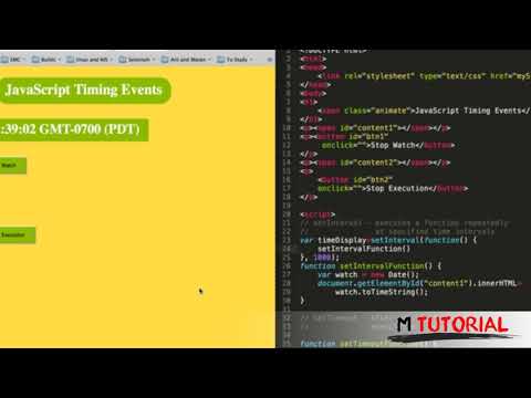 Tutorial Javascript For Beginners 54 Timing Events M Tutorial