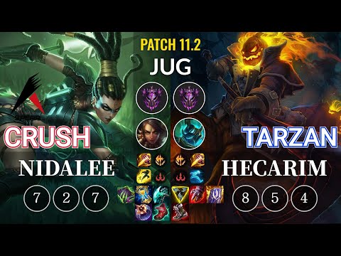 ASP Crush Nidalee vs Tarzan Hecarim Jungle - KR Patch 11.2