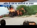 Truck set ablaze in Uttar Pradesh's Shahjahanpur