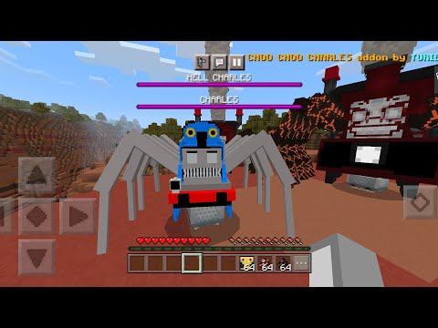 Thomas The Tank Engine Cursed and Choo Charles Hell and Normal Charles ADDON in Minecraft PE