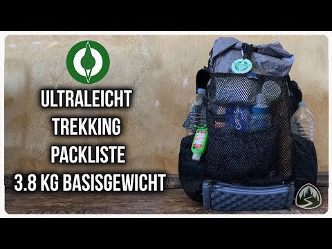 Ultraleicht Trekking Packliste - 3.8 kg Basisgewicht ✪ Nord Süd Trail - 3582 km durch Deutschland ✪