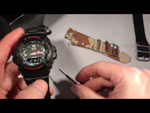 How to replace strap band on Casio GShock G100 watch with JaysAndKays Adapters