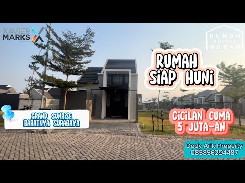 Rumah siap huni tipe Garnet Grand Sunrise di Baratnya Surabaya. CICILAN CUMA 5 JUTA-AN.