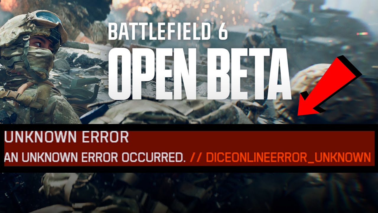 Battlefield 6 UNKNOWN ERROR AN UNKNOWN ERROR OCCURRED DICEONLINEERROR UNKNOWN En PC Solucion✅