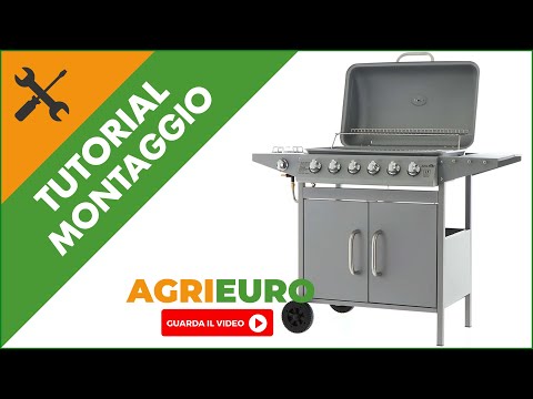Barbecue a gas Royal Food RF-GB SPC 6+1 - Griglia in acciaio INOX da 63 X 37 cm: montaggio
