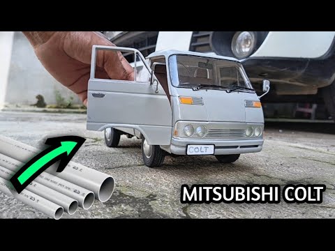 FULL VIDEO ||| Making 1/10 scale RC car Mitsubishi T120 Colt Model PVC pipe material