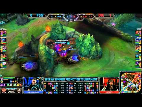 DIG vs FSN   Game 2   NA LCS Summer 2015 Promotion Tournament   Team Dignitas vs  Team Fusion VOD