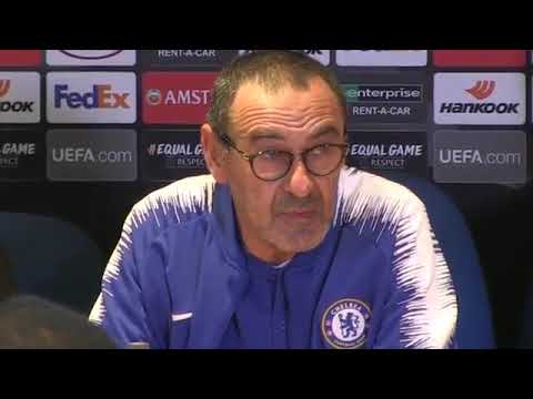 MAURIZIO SARRI |EUROPA POST INTERVIEW| CHELSEA 1-0 VIDI| 2018/19