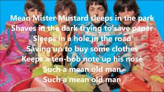 Mean Mr Mustard with lyrics(The Beatles)