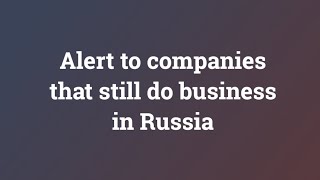 Cargill - Companies that still do business in Russia