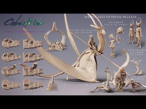 Cobramode 3D Printable Miniatures - April 2023 Patreon Release