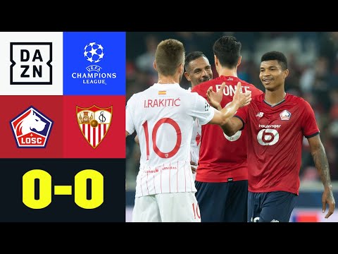 Torloses Remis sorgt für Spanung in Gruppe G: Lille – Sevilla 0:0 | UEFA Champions League | DAZN