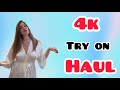 4K Try On Haul 4K Transparent Cleaning Lingerie Chic Mesh Dress Try On Haul