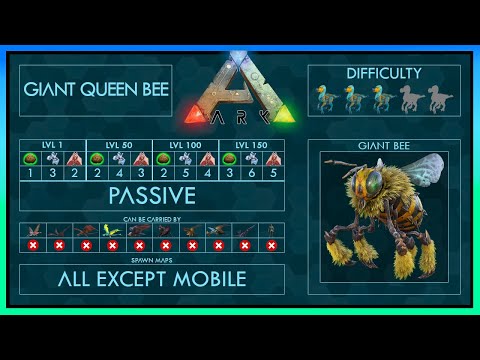 Giant Queen Bee quick Tame + Abilities | Full Guide | Ark