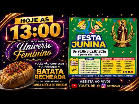 Fernanda Zacharias apresenta no Universo a Batata Recheada da Santa Adélia, 3ª na Rota do Arraiá.