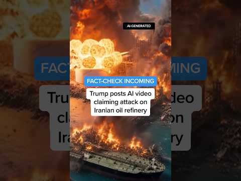 FACT CHECK: Trump posts AI video claiming attack on Iranian oil refinery