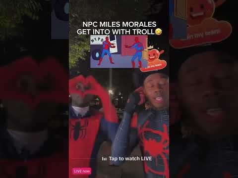 NPC MILES MORALES PUSHES SPIDER-MAN TROLL WHILE ON TIKTOK LIVE