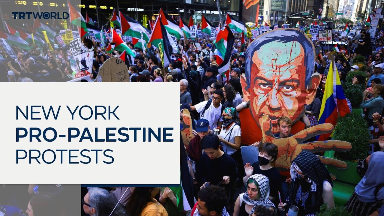 Thousands gather in Times Square calling for Netanyahu's arrest