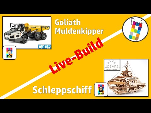 Live-Build: CaDA Master C61054W - Articulated Dump Truck | UGEARS 70078 - Schleppschiff