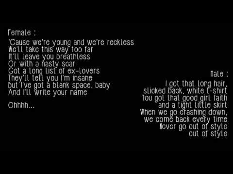 Blank Space // Style - Louisa Wendorff (Lyrics)