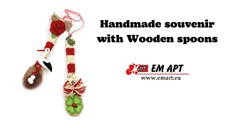 Handmade souvenir with Wooden spoons