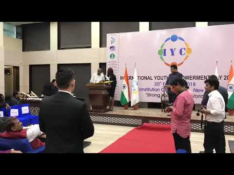 National Youth Icon Award for Peace 2018 by IYC