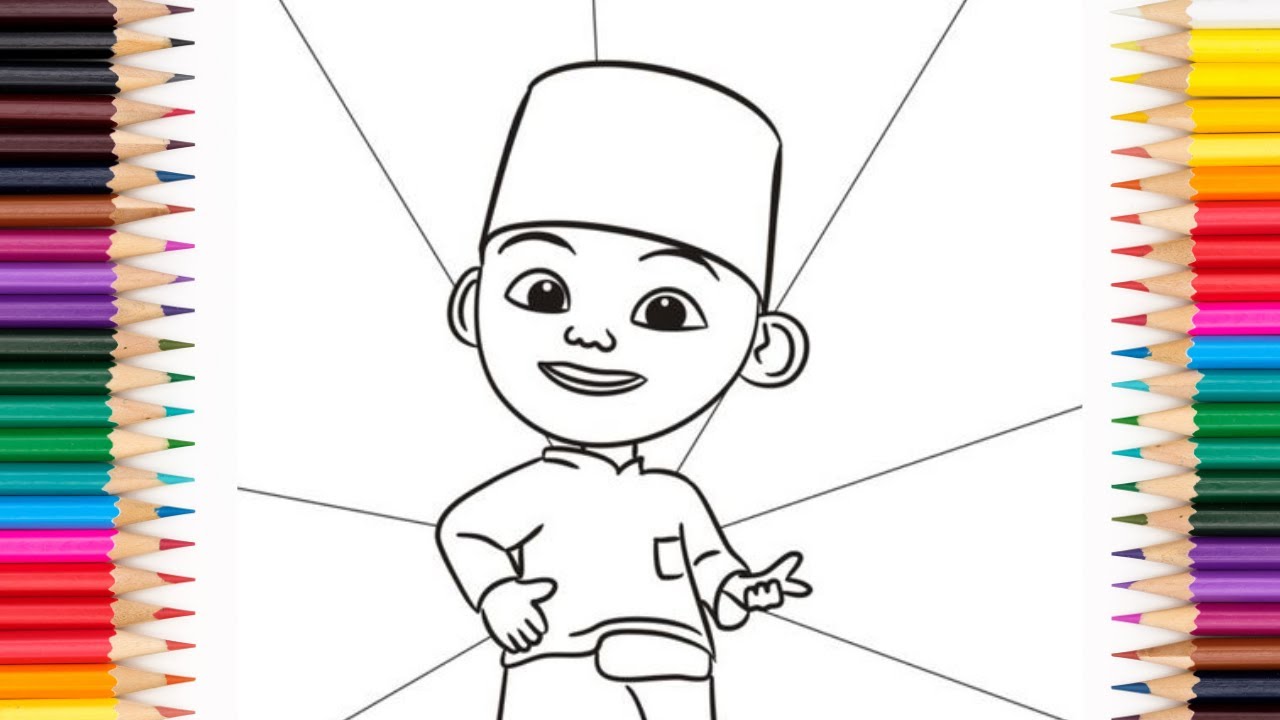 Upin Coloring Pages, Upin & Ipin, Upin painting