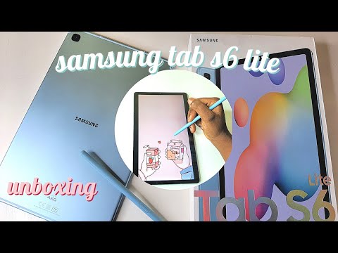 samsung  galaxy tab s6 lite unboxing| chill&aesthetic| angora blue