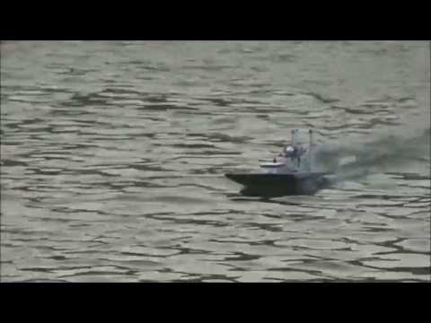 In Line RC Airboat Test Hull vid 4