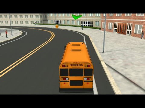 Super High School Bus Driving Simulator 3D Pick Up Students Drop To School And Handle The Traffic