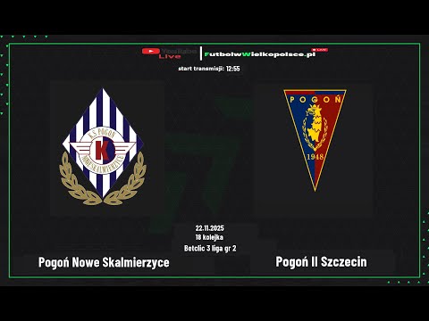 Pogoń Nowe Skalmierzyce - Pogoń II Szczecin  | 18 kolejka Betclic 3 liga gr 2  |