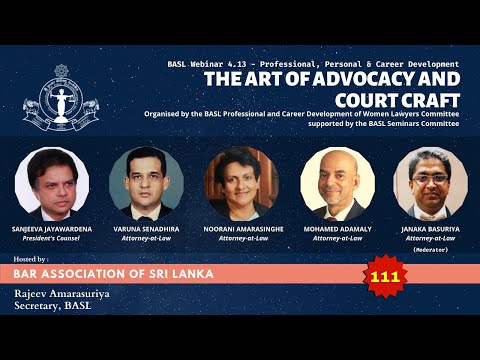 BASL Webinar 4.13 - The Art of Advocacy and Court Craft