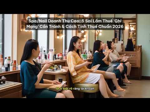 Spa/Nail Doanh Thu Cao: 5 Sai Lầm Thuế 'Chí Mạng' Cần Tránh & Cách Tính Thuế Chuẩn... [Tóm Tắt]
