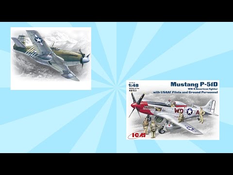 СБОРНАЯ МОДЕЛЬ АМЕРИКАНСКОГО САМОЛЕТА MUSTANG P-51A (ICM 48161) 1:48
