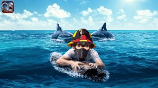 I am running away from the shark, please help"craft survival gaming video