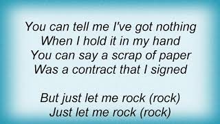 Saxon - Just Let Me Rock Lyrics