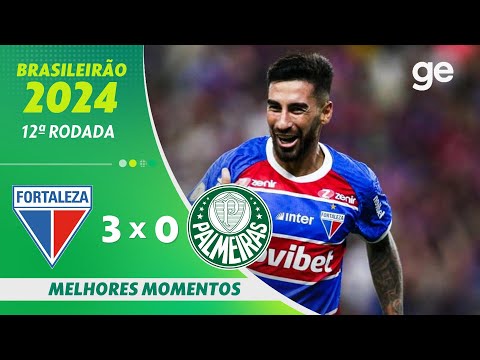 Gols e lances de Fortaleza x Palmeiras