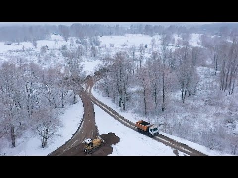 Строительство автодороги между Любенским микрорайоном и Шведской горкой возобновилось в Гомеле  видео