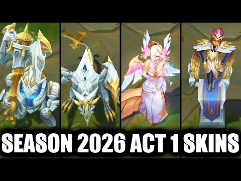 All New Season 2026 Act 1 Battle Pass Skins Spotlight Prestige Morgana, Petricite & Durand's Legacy